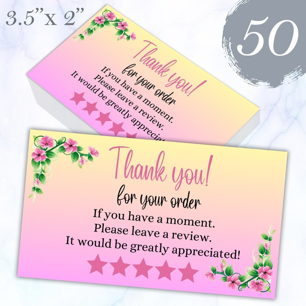 50 Thank You Cards